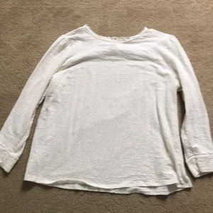 Loft Plus lace top w/ open back/neckline detail.